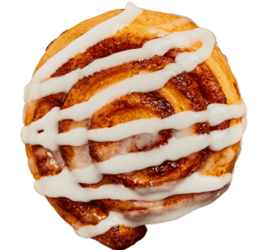 A cinnamon roll