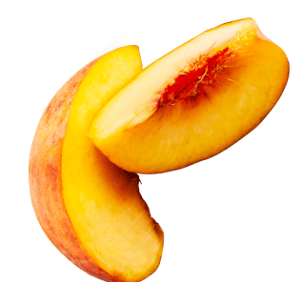 Slices of peach